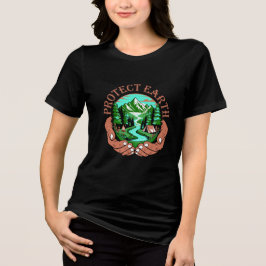 T-shirt 'Bescherm de aarde natuur'
