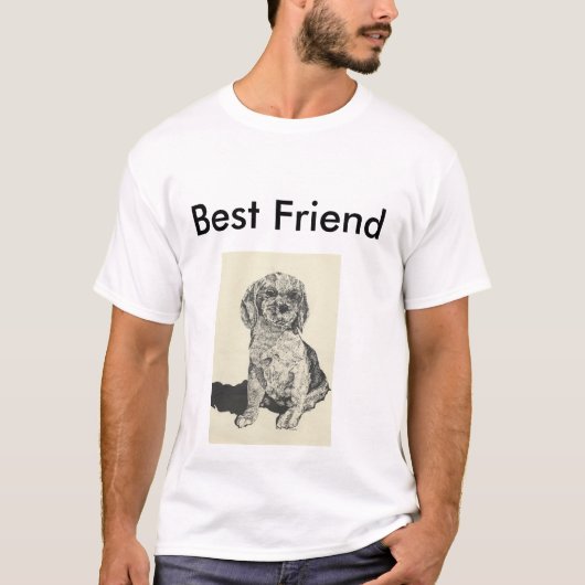 T-Shirt Best Friend Cocker Spaniel (Voorkant)