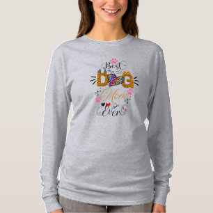 T-shirt 'Beste hond-moeder ooit' – Luipaardprint h