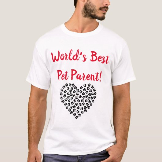 T-shirt 'Beste huisdierouder ter wereld' (Voorkant)