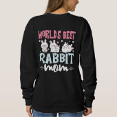 T-shirt 'Beste Konijnenmoeder van de Wereld' voor (Achterkant)