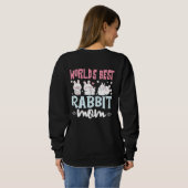 T-shirt 'Beste Konijnenmoeder van de Wereld' voor (Achterkant volledig)