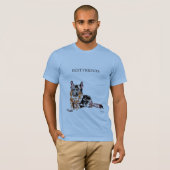 T-Shirt: Beste vrienden Duitse herder T-shirt (Voorkant volledig)