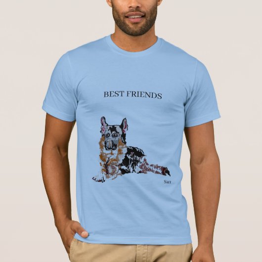 T-Shirt: Beste vrienden Duitse herder T-shirt (Voorkant)