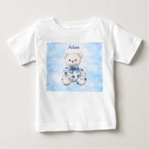 T-Shirt-Bewerkbare Blauwe Chinoiserie Baby Shower