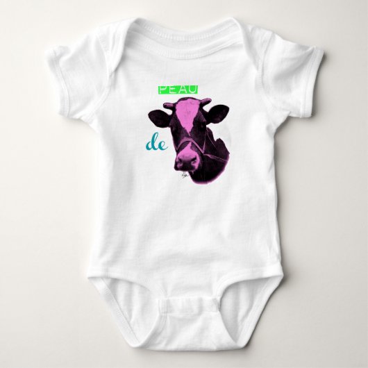 T Shirt Bicolore Vrouw Koeienvlees (Voorkant)