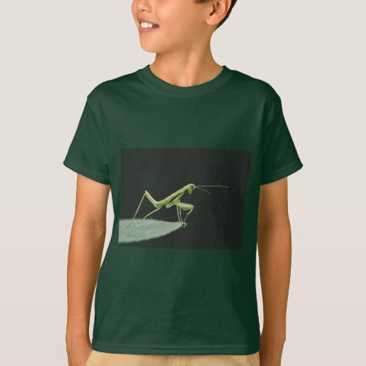 T-shirt - Biddende bidsprinkhaan Zwarte Afgrond (Voorkant)