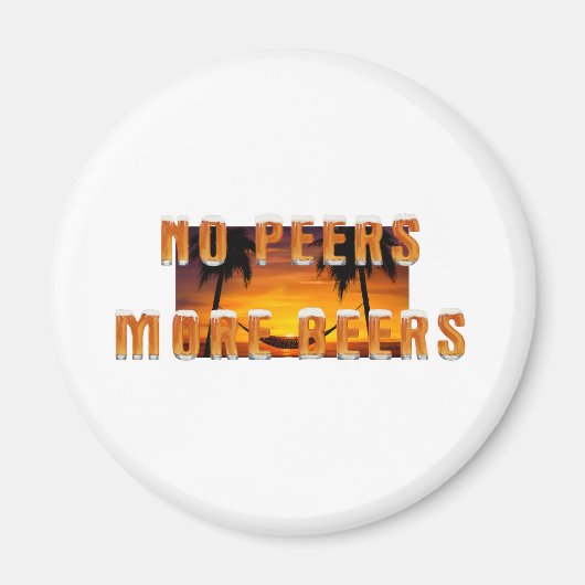 T-SHIRT Bier in Paradise Magnets Magneet (Voorkant)