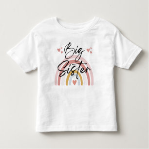 T-Shirt Big Sister Rainbow and Hearts