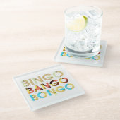 T-SHIRT Bingo Bango Bongo Glazen Onderzetter (Schuin)
