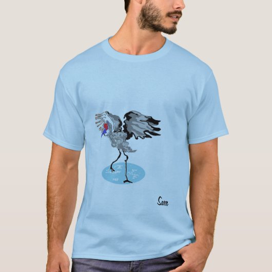 T-Shirt, Bird Crane T-shirt (Voorkant)