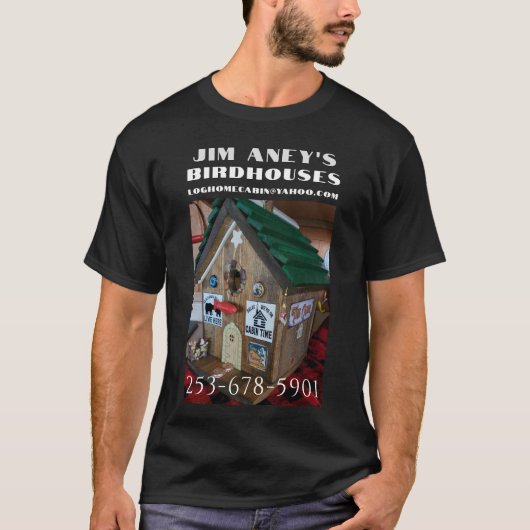 T-Shirt Birdhouse Adverteren illustratie (Voorkant)