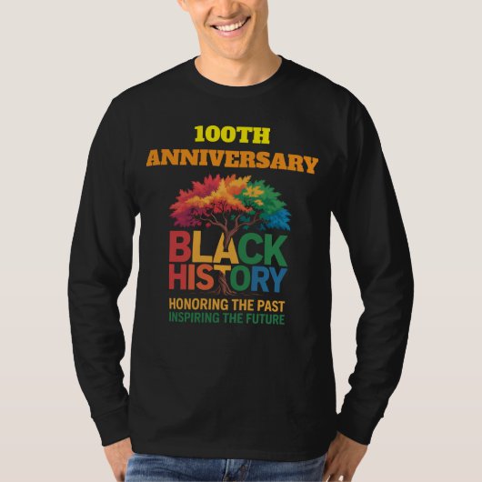 T-Shirt-Black History 100 years T-shirt (Voorkant)