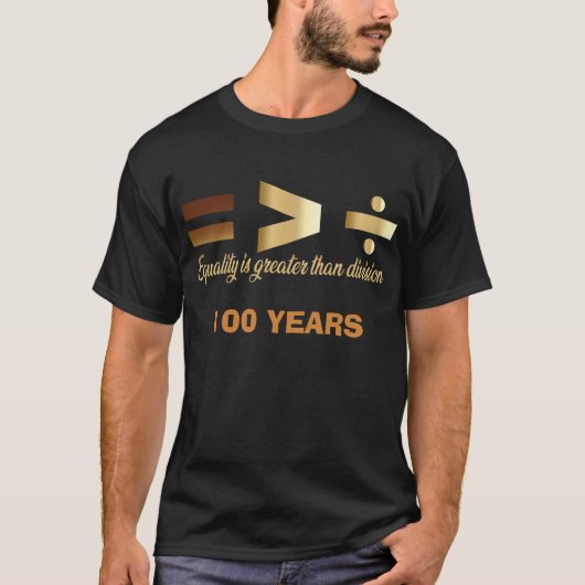 T-Shirt-Black History Month 100 Years T-shirt (Voorkant)