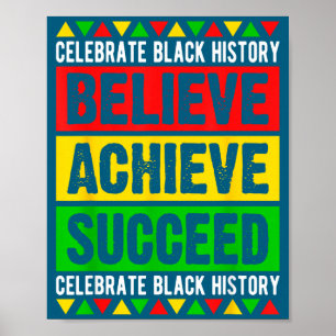 T-shirt Black History Month Geloof Bereik Poster