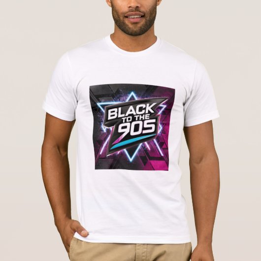 T-shirt "Black to the 90s" (Voorkant)