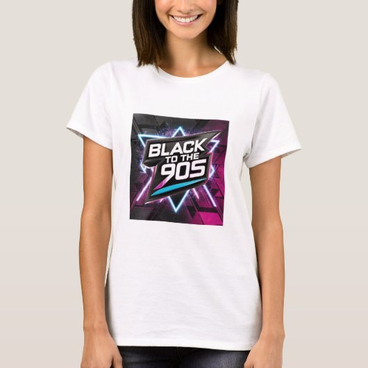 T-shirt "Black to the 90s" (Voorkant)