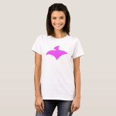 T-Shirt Blanc for Femmes (AirFly Logo Pink) (Voorkant volledig)