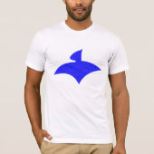 T-Shirt Blanc pour Hommes (AirFly Logo Blue) (Voorkant)