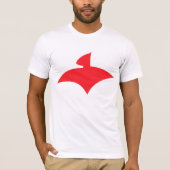 T-Shirt Blanc pour Hommes (AirFly Logo Red) (Voorkant)