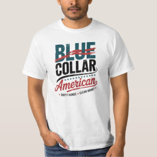 T-shirt- Blauw Kolleraar Amerikaans T-shirt