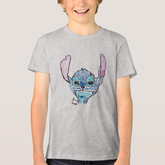 T-shirt blauw monster (Voorkant)