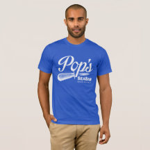 T-shirt Blauw pop
