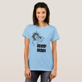 T-SHIRT BLAUW VOOR VROUWEN (Voorkant volledig)