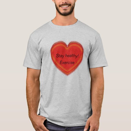 T-shirt - Blijf gezond hart (Voorkant)