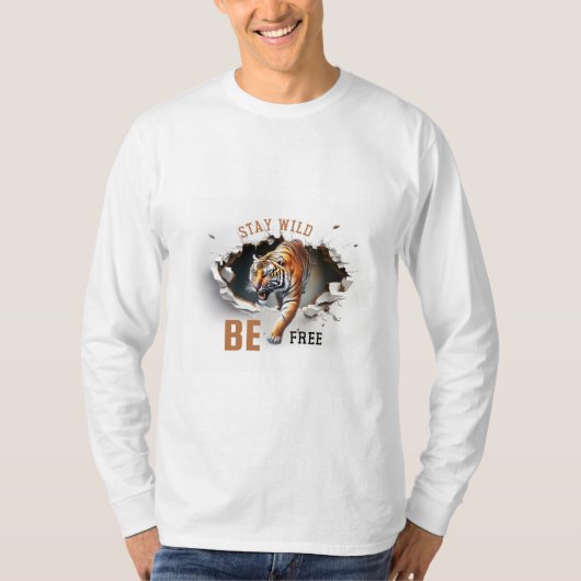 T-shirt Blijf wild, wees vrij (Voorkant)