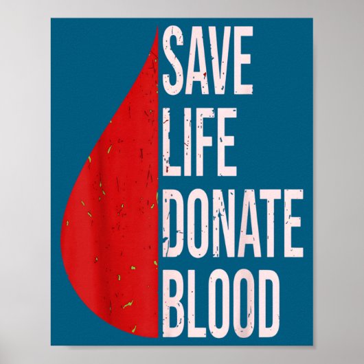 T-shirt Bloeddonor Bloed Doneren Bewustzijn Poster (Voorkant)