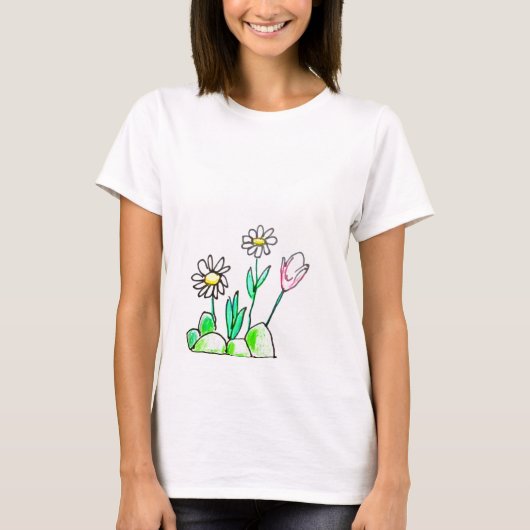 T-shirt - bloemen (Voorkant)