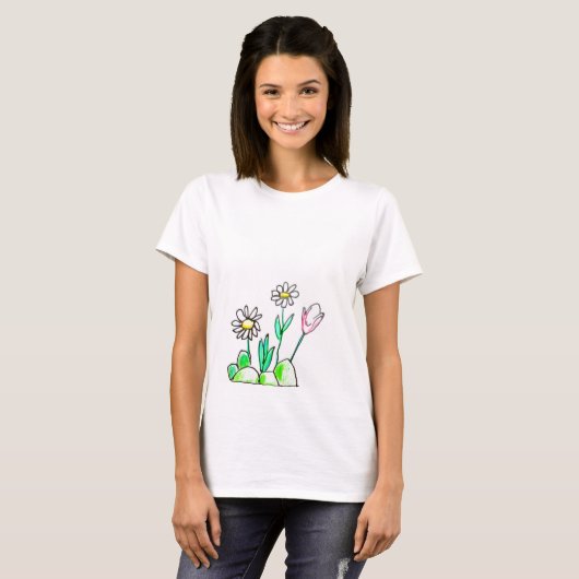T-shirt - bloemen (Voorkant volledig)