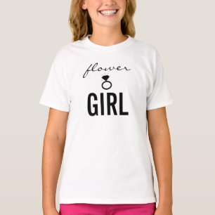 T-shirt - Bloemenmeisje (Bling) Wit