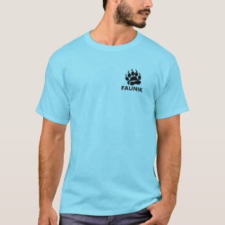 T-Shirt Blue horizon met Faunik-logo