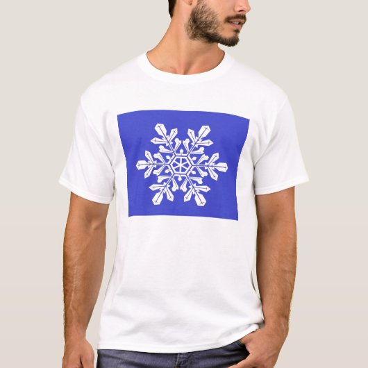 T-Shirt Blue Snow Flake (Voorkant)