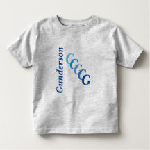 T-Shirt - BlueName en Verspreide Initialen