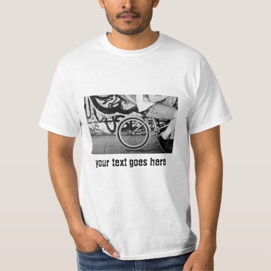 T-Shirt BMX schaats park graffiti zwart (Voorkant)