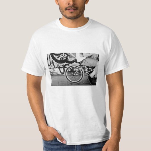 T-Shirt BMX schaats park graffiti zwart (Voorkant)