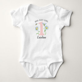 T-shirt/Body voor Bee-Day meisje met roze en madel Romper