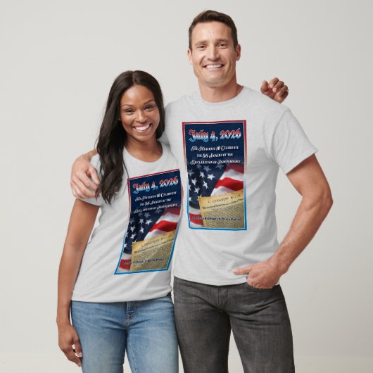 T-shirt boek 4 juli 2026 (Unisex)