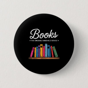 T-shirt Boeken Origineel Handheld Apparaat Boek Ronde Button 5,7 Cm