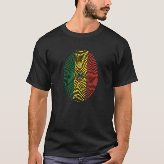 T-shirt Bolivia fingerprint flag (Voorkant)