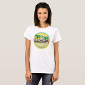 T-Shirt | Bondi Beach Paradise - Gele lucht (Voorkant volledig)