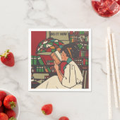 T-SHIRT Book Worm Napkins Servet (Insitu)