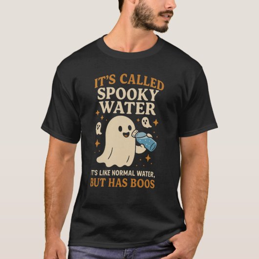T-shirt Boozy Ghosts Halloween – Schattige, Drink (Voorkant)
