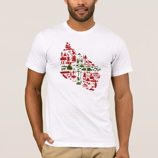 T-Shirt "Bornholm Logo" Herren (Bella Canvas) (Voorkant)