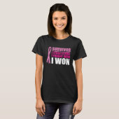 T-shirt Borstkanker Bewustzijn Overlevende Ik Ston (Voorkant volledig)