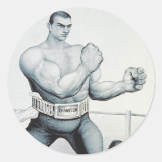 T-SHIRT Boxing Ronde Sticker (Voorkant)