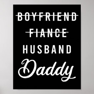 T-shirt Boyfriend Verloofde Echtgenoot Vader Vader Poster